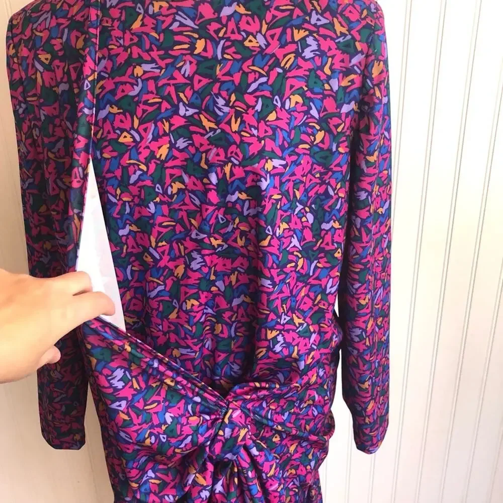 Vintage 80s Matching Set Tunic and Skirt Colorful Gloria Vanderbilt Suit Large